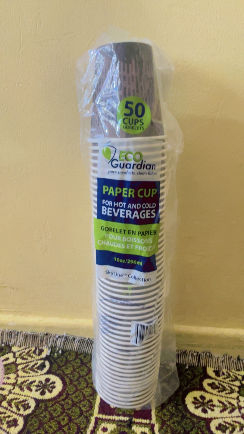 50 Eco Guardian Paper Cups and lids