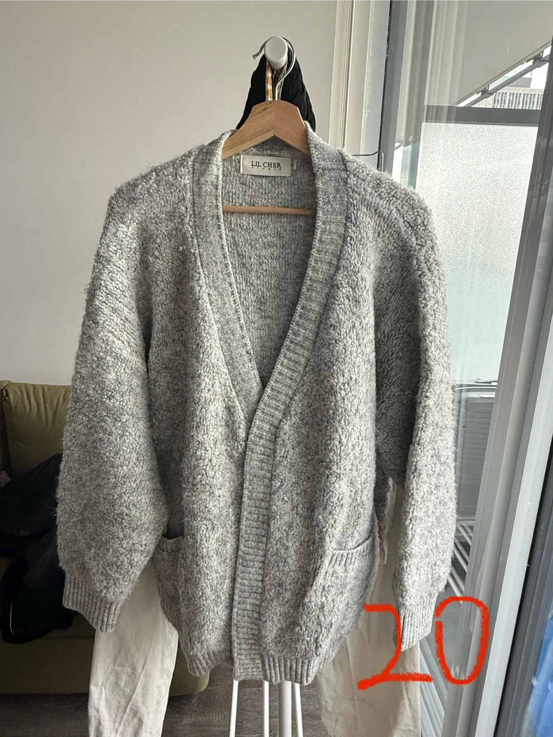 Grey Knit Cardigan thumbnail