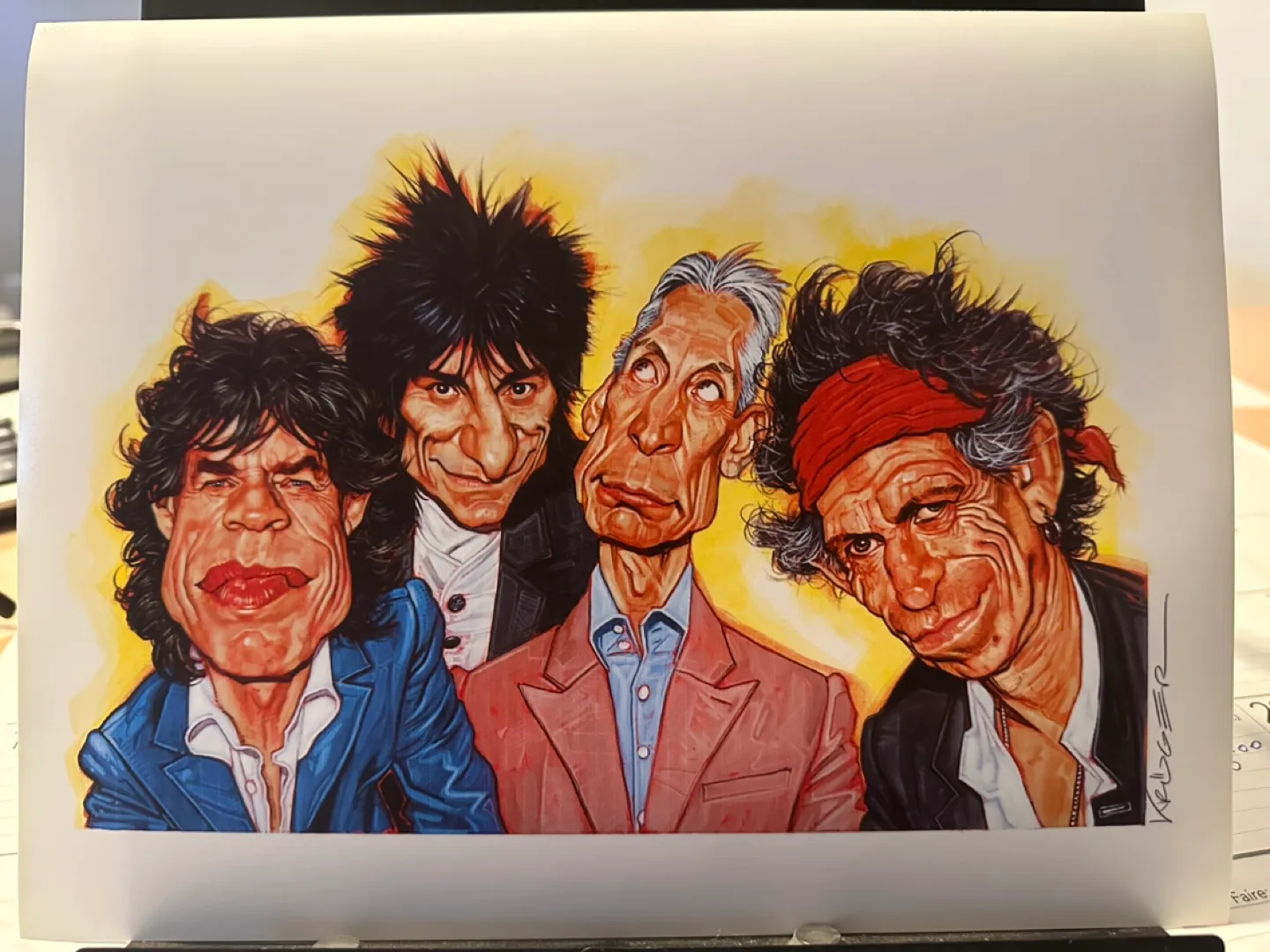 The Rolling Stones Caricature Print thumbnail