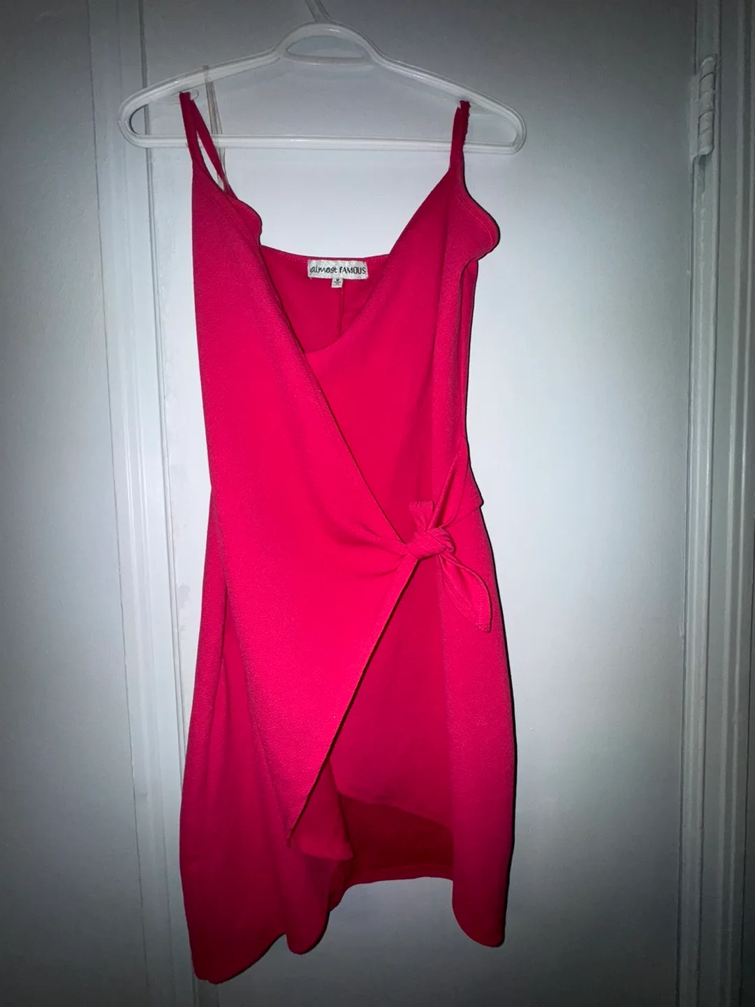 Almost Famous Pink Wrap Dress thumbnail