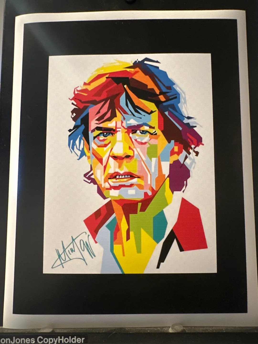 Signed Mick Jagger Pop Art Print thumbnail