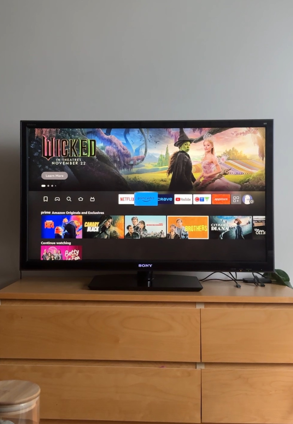 Sony 46 inch TV with Amazon Fire Stick