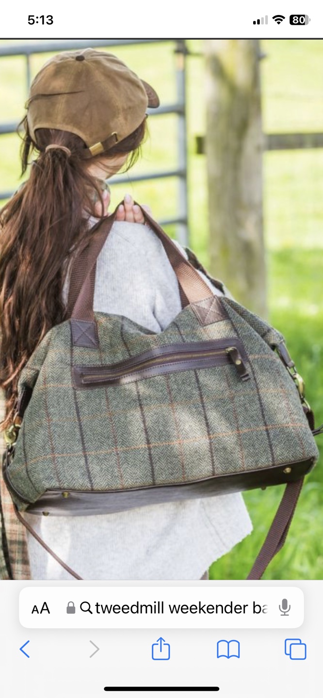 Tweedmill Wool Weekender Travel Bag Set (new with tags)