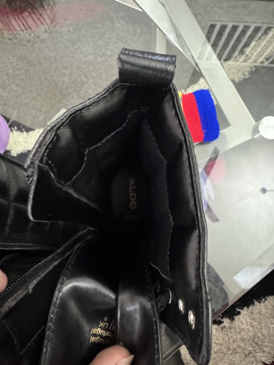 Black quilted leather boots - photo 3