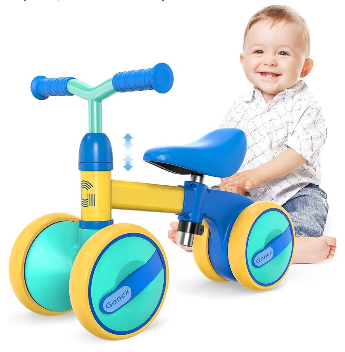 Gonex Toddler Balance Bike Adjustable Seat & No Pedal