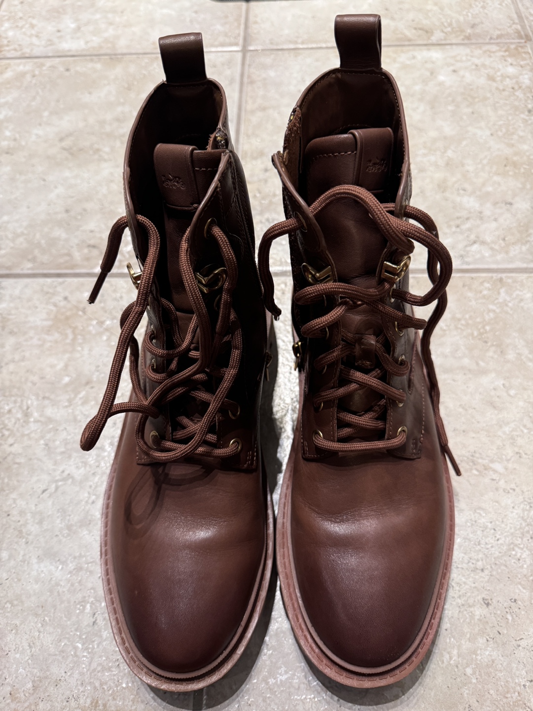 Men COACH CitySole Lace Up Boots Size 8 - photo 2