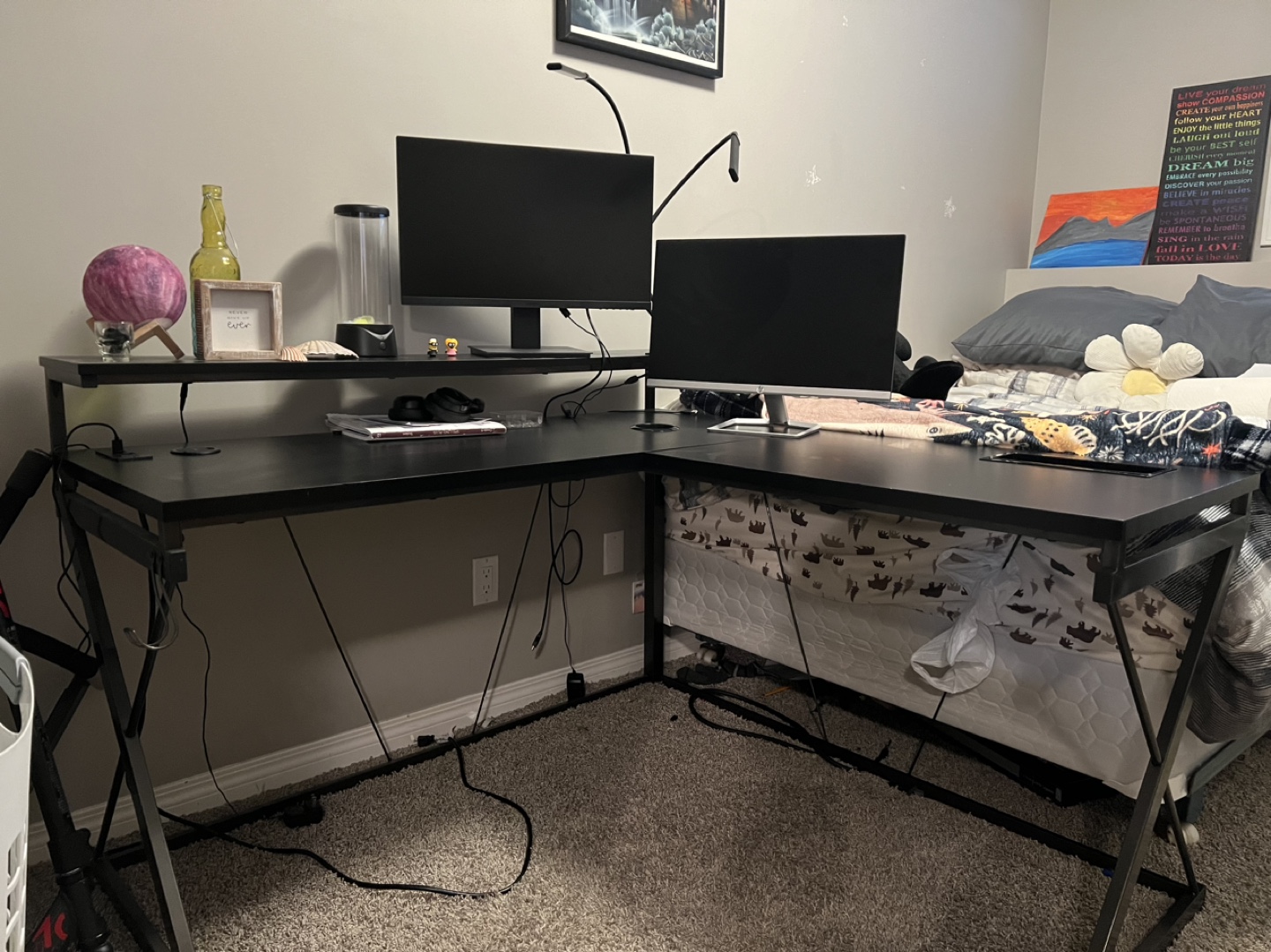 Black Corner Computer Desk