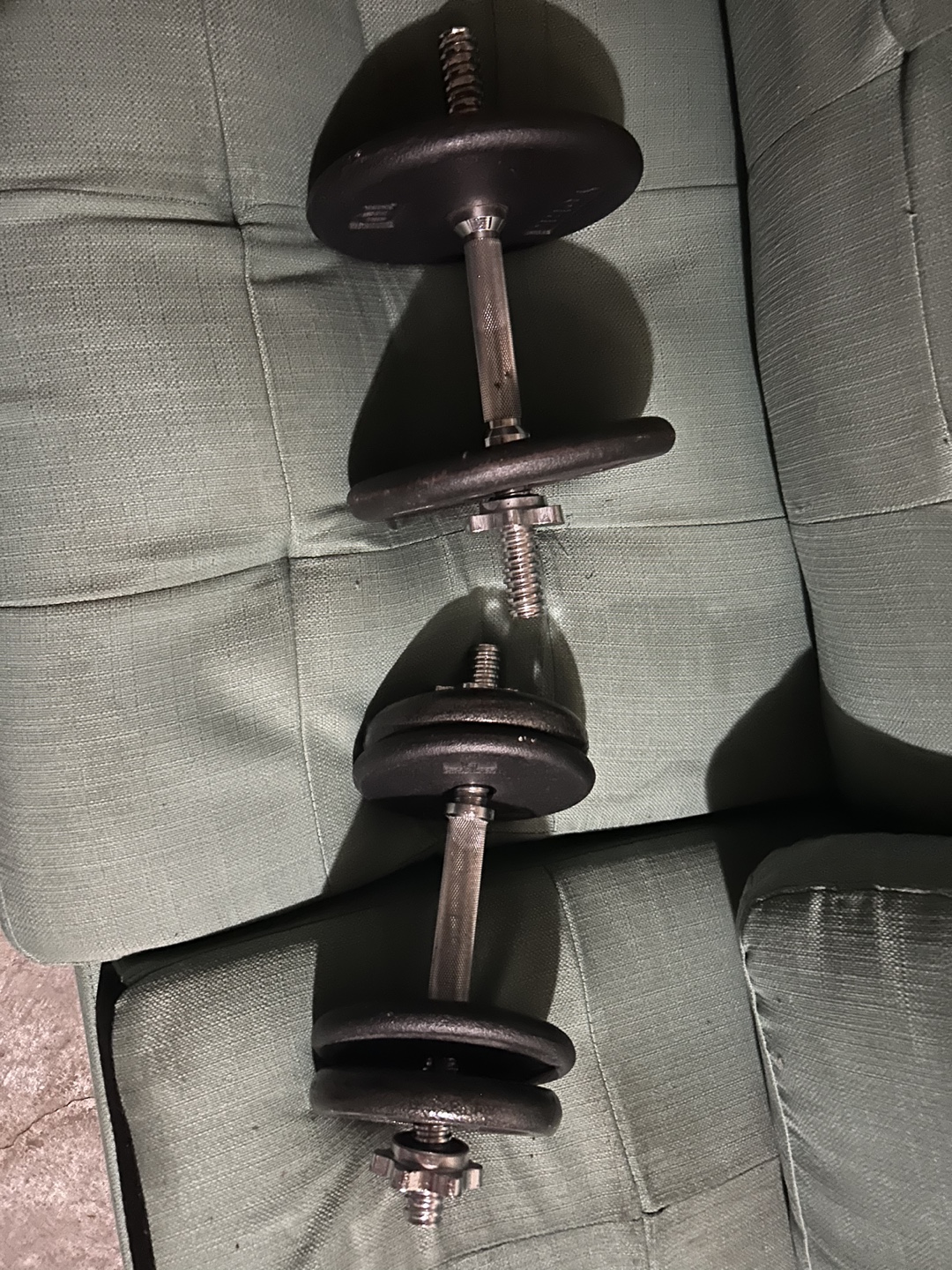 York 10kg, 2.3kg and 5 kgDumbbells
