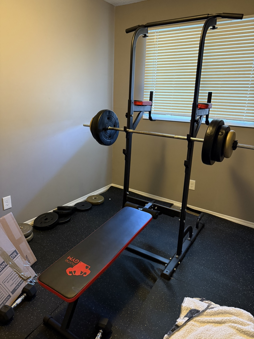 Home Gym Power Rack and Bench