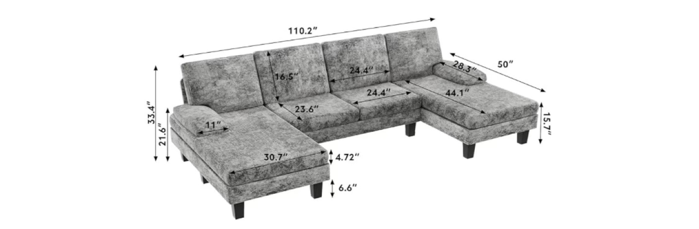 Sectional Sofa with Chaise Lounge