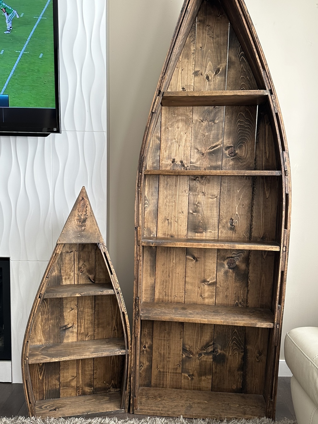Wooden Boat Bookcase/Shelves  Set - photo 2