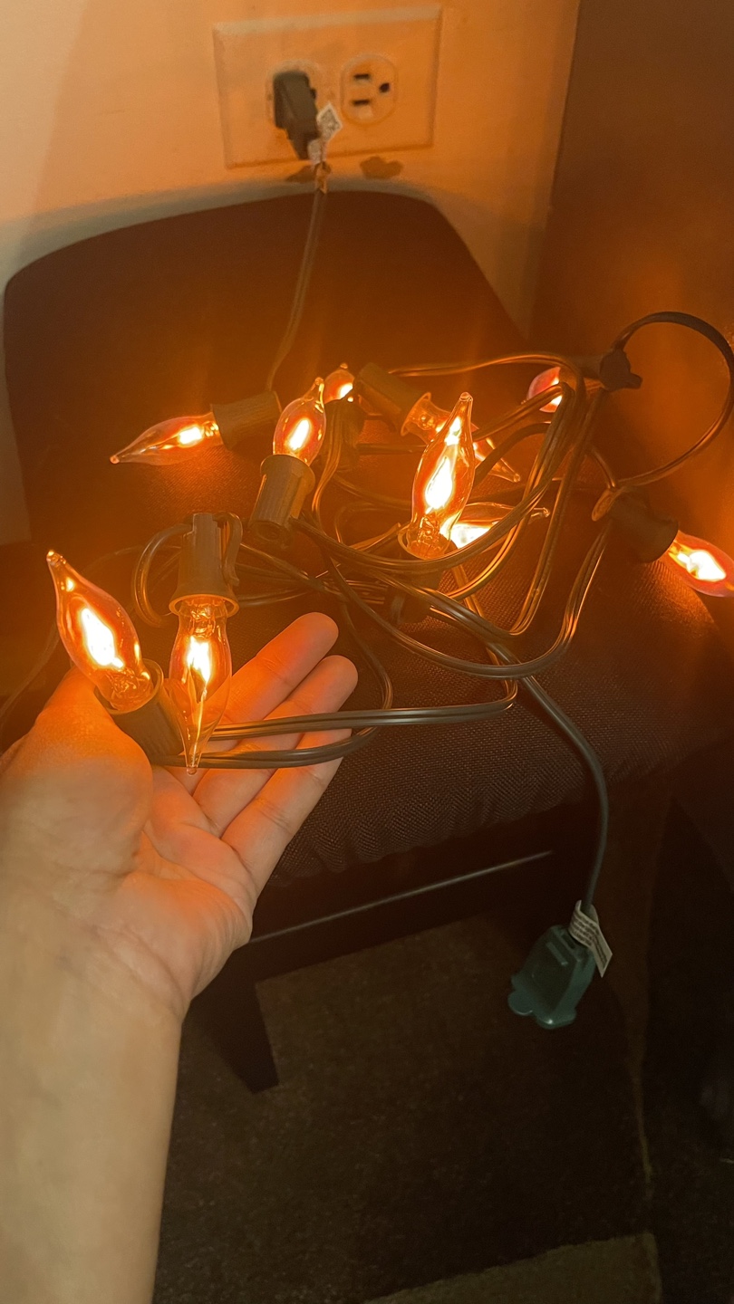 String of Flame Tip Lights