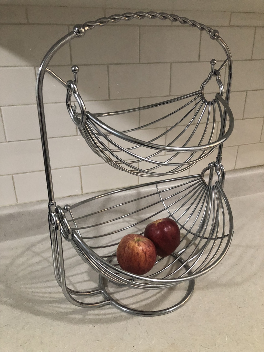 Stainless steel 2tier fruit basket