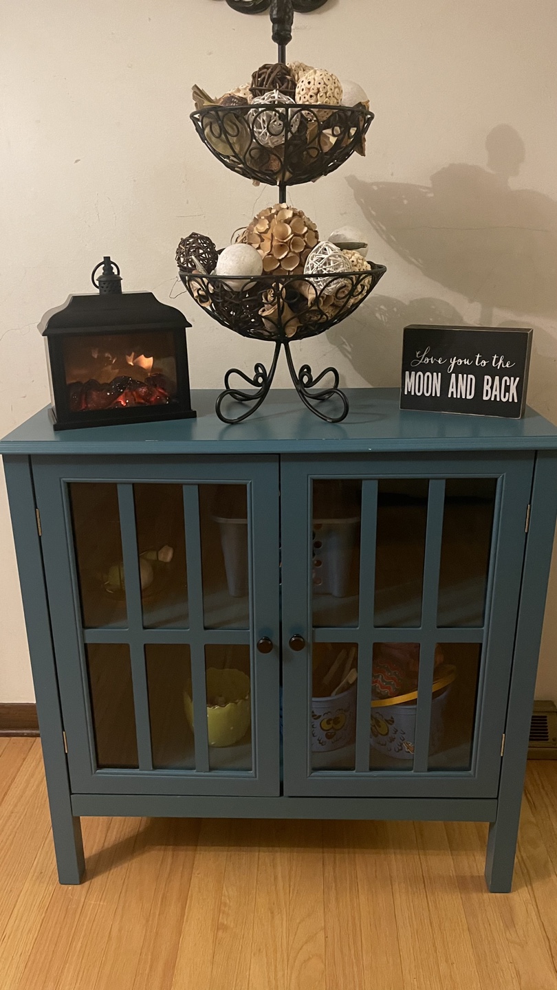Blue Cabinet with Glass Doors check more pictures