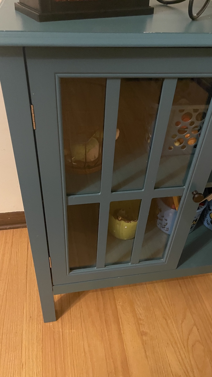 Blue Cabinet with Glass Doors check more pictures - photo 3