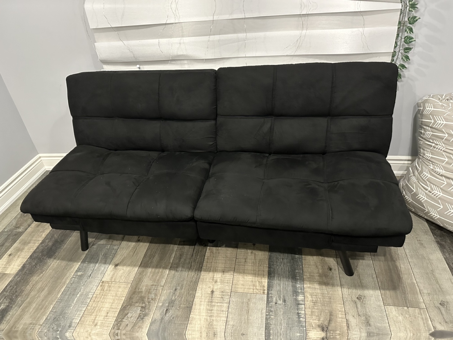 Black Futon Couch - photo 2