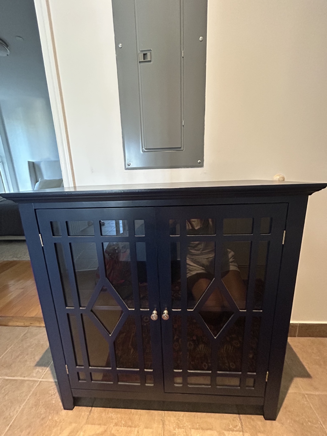 Blue Cabinet with Glass Doors - photo 5