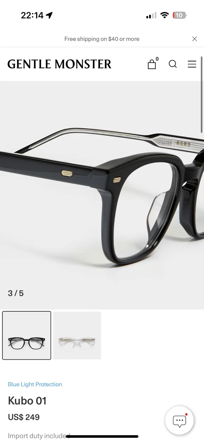 GENTLE MONSTER Kubo 01 Blue Light Glasses image indicator(3)