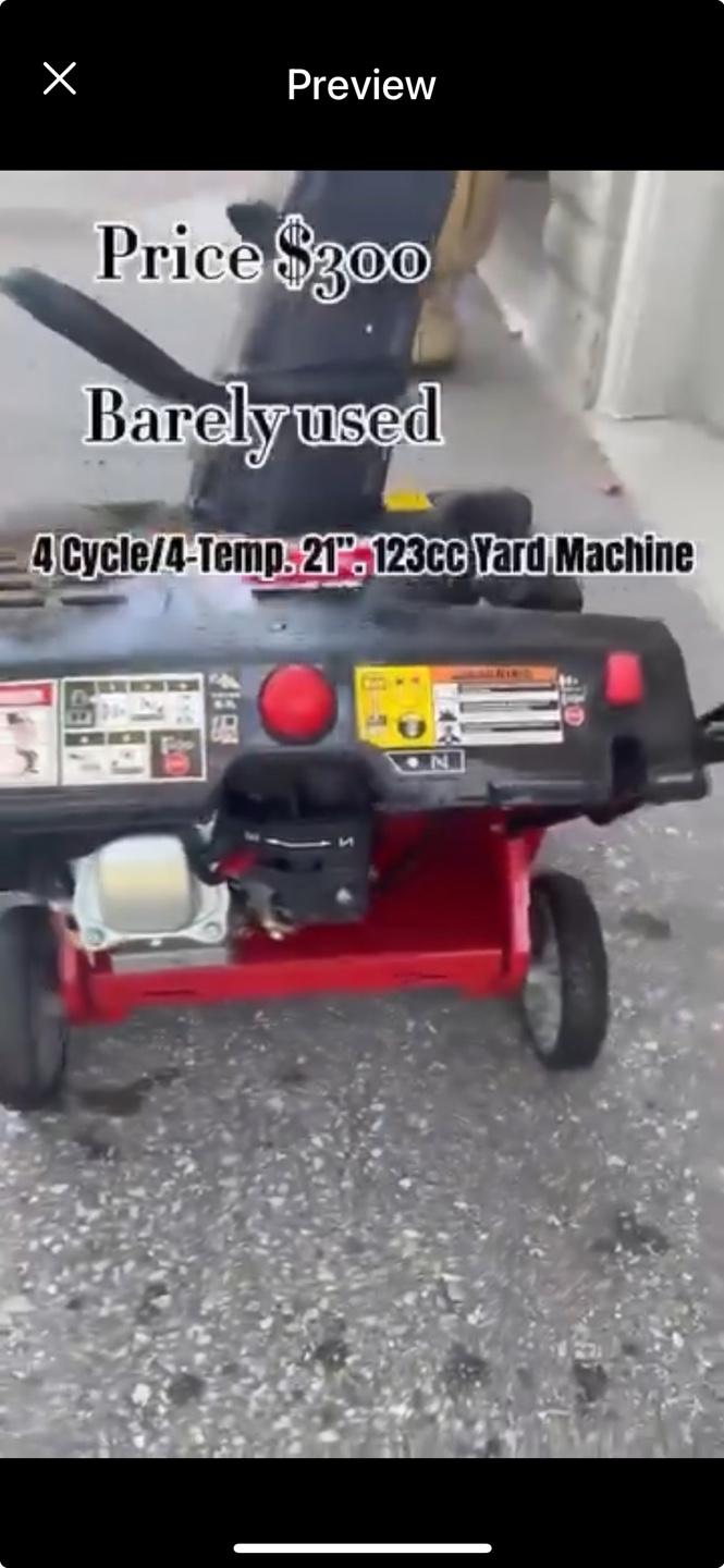 Yard Machines 21" 123cc Push Snow Blower - photo 2