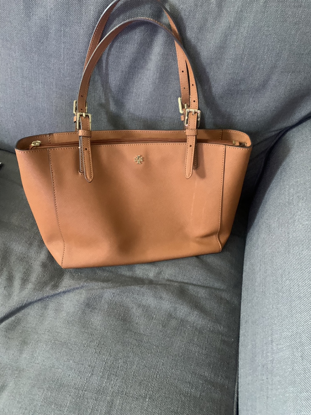 Tory Burch Brown Leather Tote Bag
