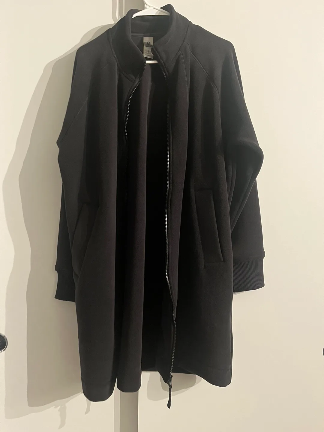 Black Long Fleece Jacket thumbnail