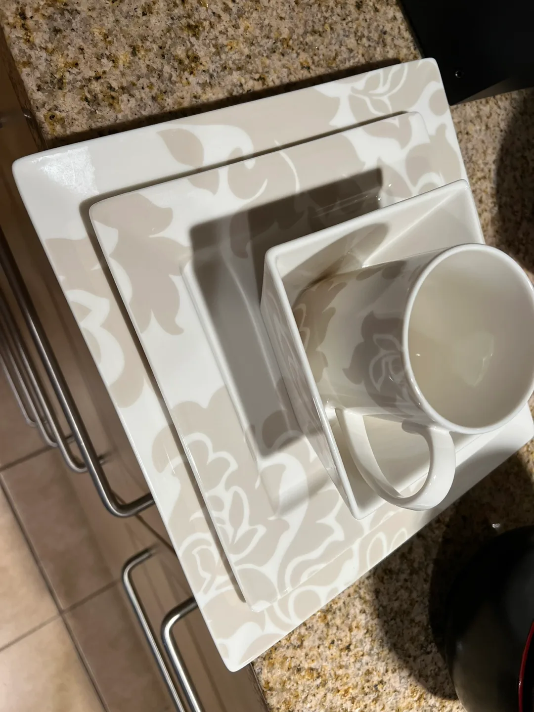 Set of 2 Square Plates, 1 Bowl, and 1 Mug thumbnail