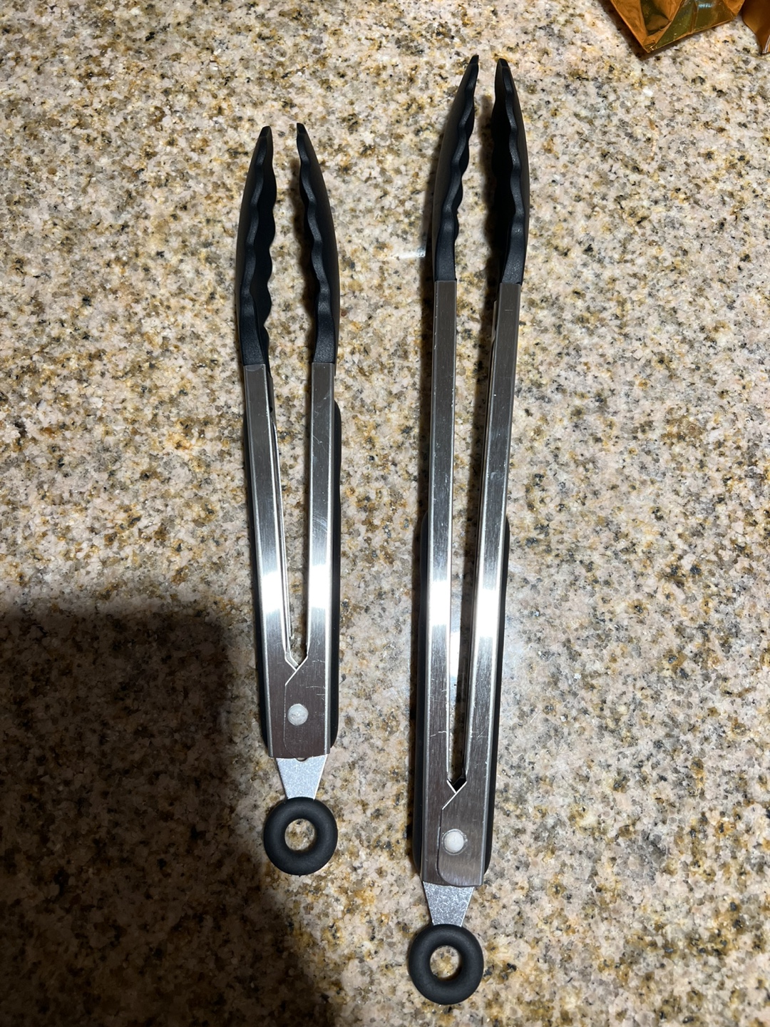 Set of 2 Stainless Steel Kitchen Tongs with Silicone Tips