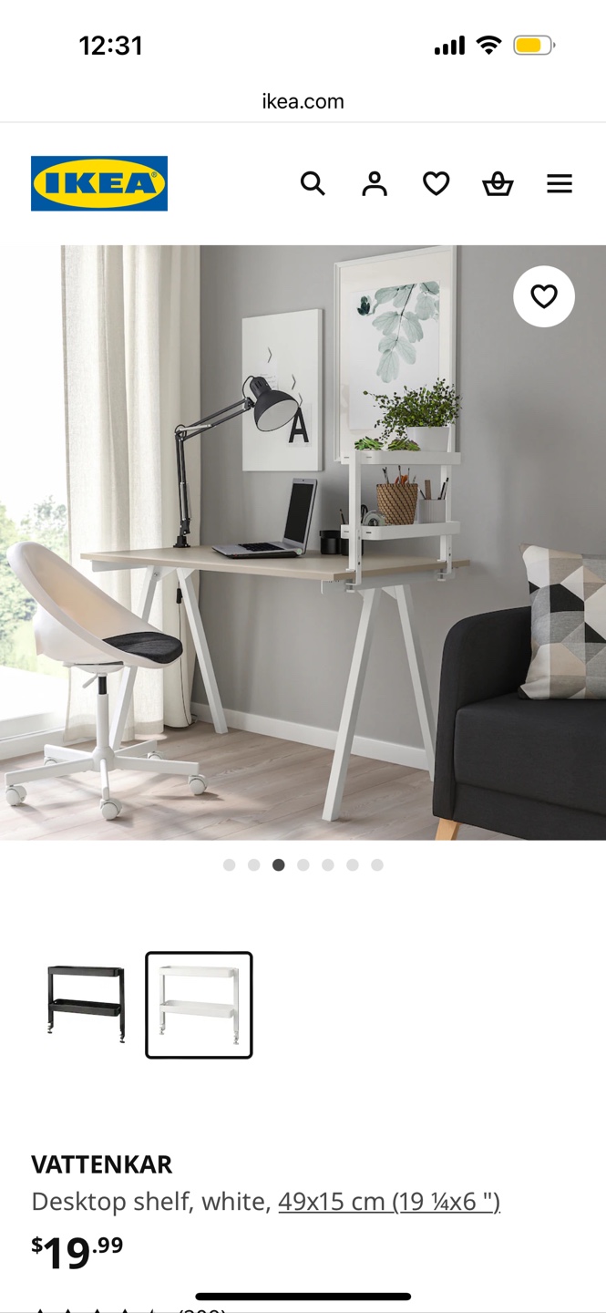 IKEA VATTENKAR Desktop Shelf - White - photo 5