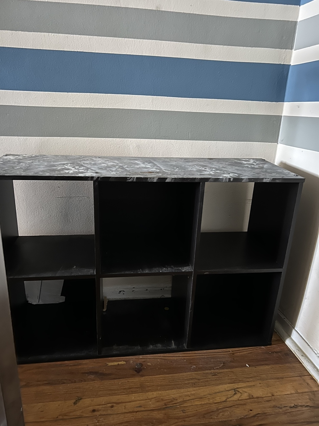 Black Cube Storage Shelf