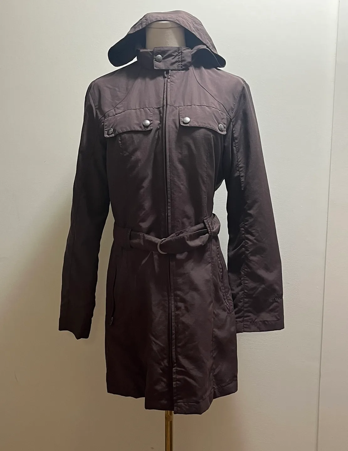 Avia women’s trench coat jacket brown, sz M image indicator(2)