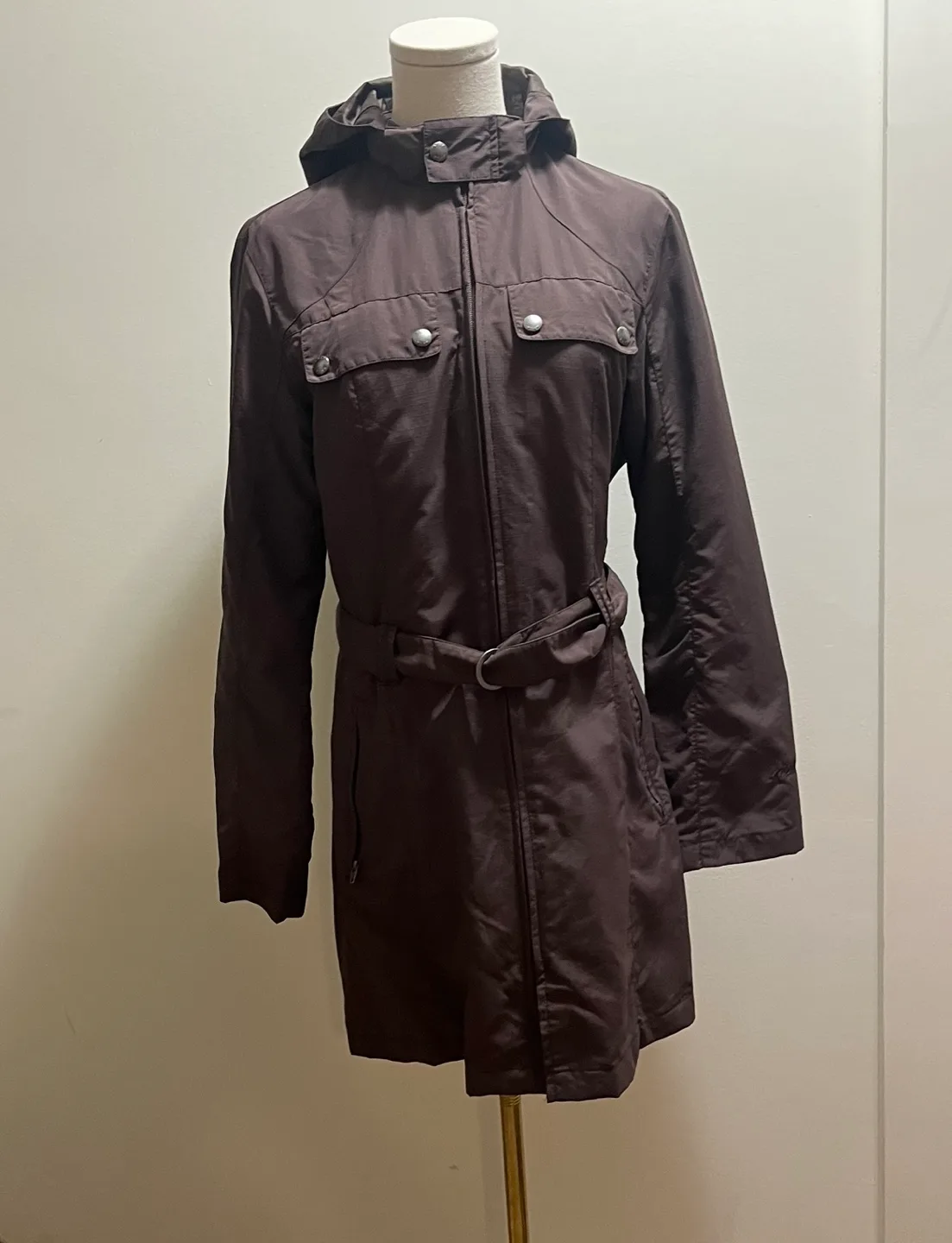 Avia women’s trench coat jacket brown, sz M image indicator(3)
