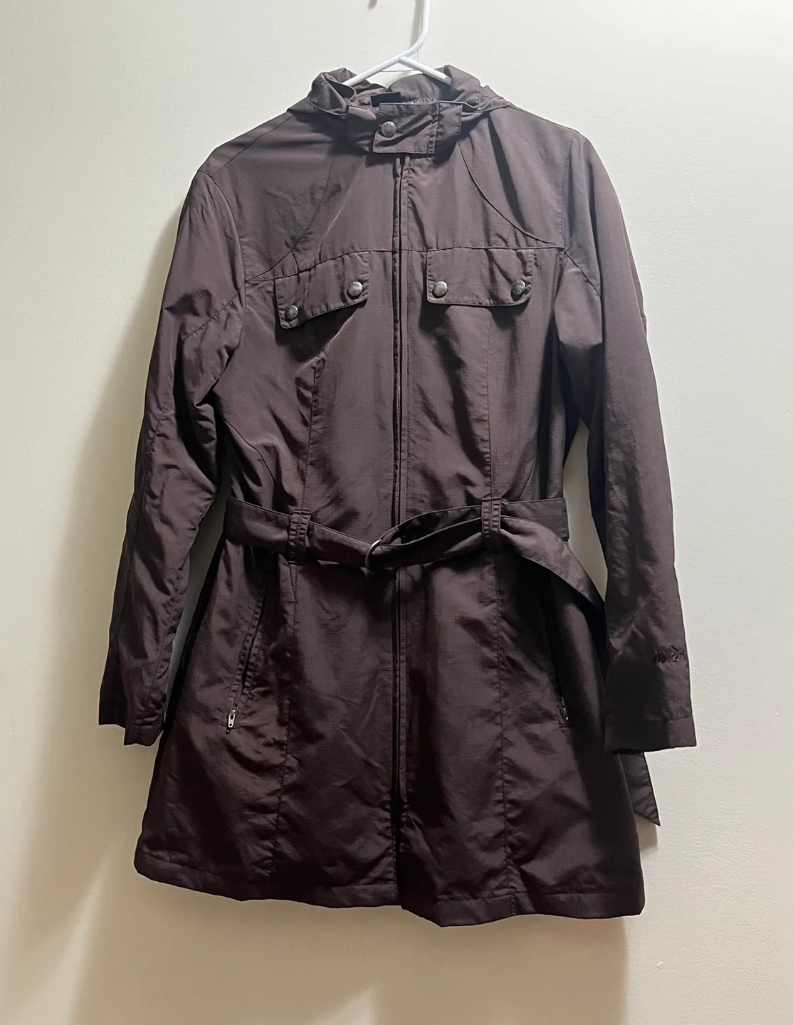 Avia women’s trench coat jacket brown, sz M image indicator(5)