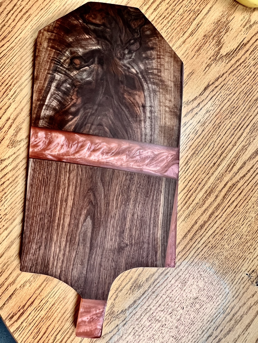 Walnut Cutting Board with Epoxy Inlay