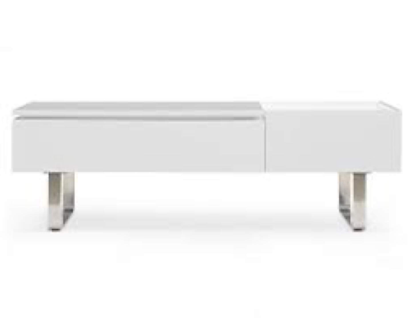 White Lift Top Coffee Table with Storage - photo 2