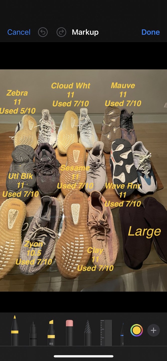Yeezy Sneaker Collection (9 pairs)
