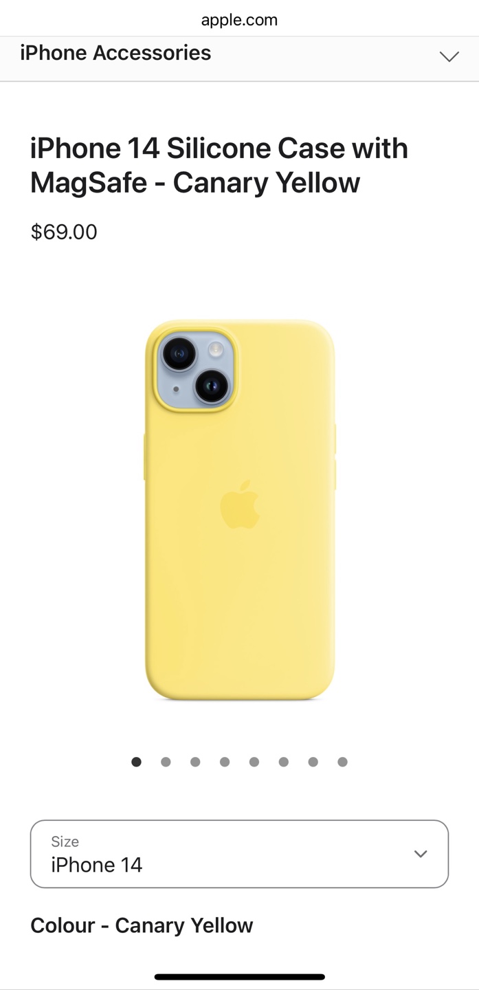 iPhone 14 Plus Silicone Case with MagSafe - Canary Yellow