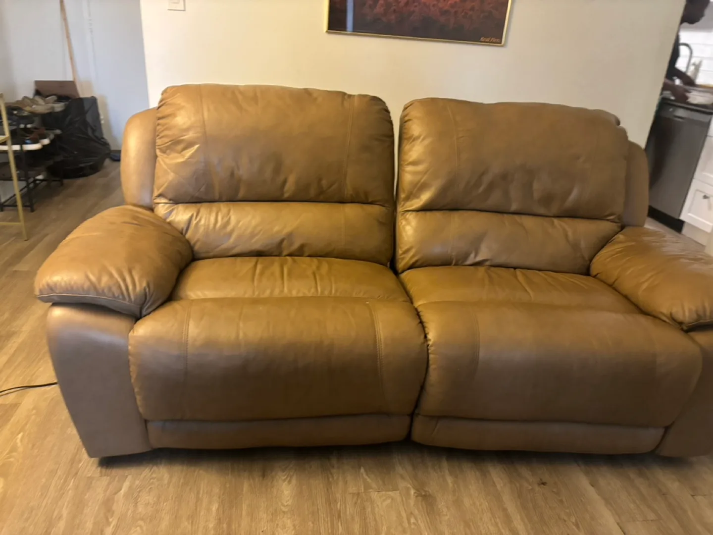 Leather Reclining Sofa image indicator(2)