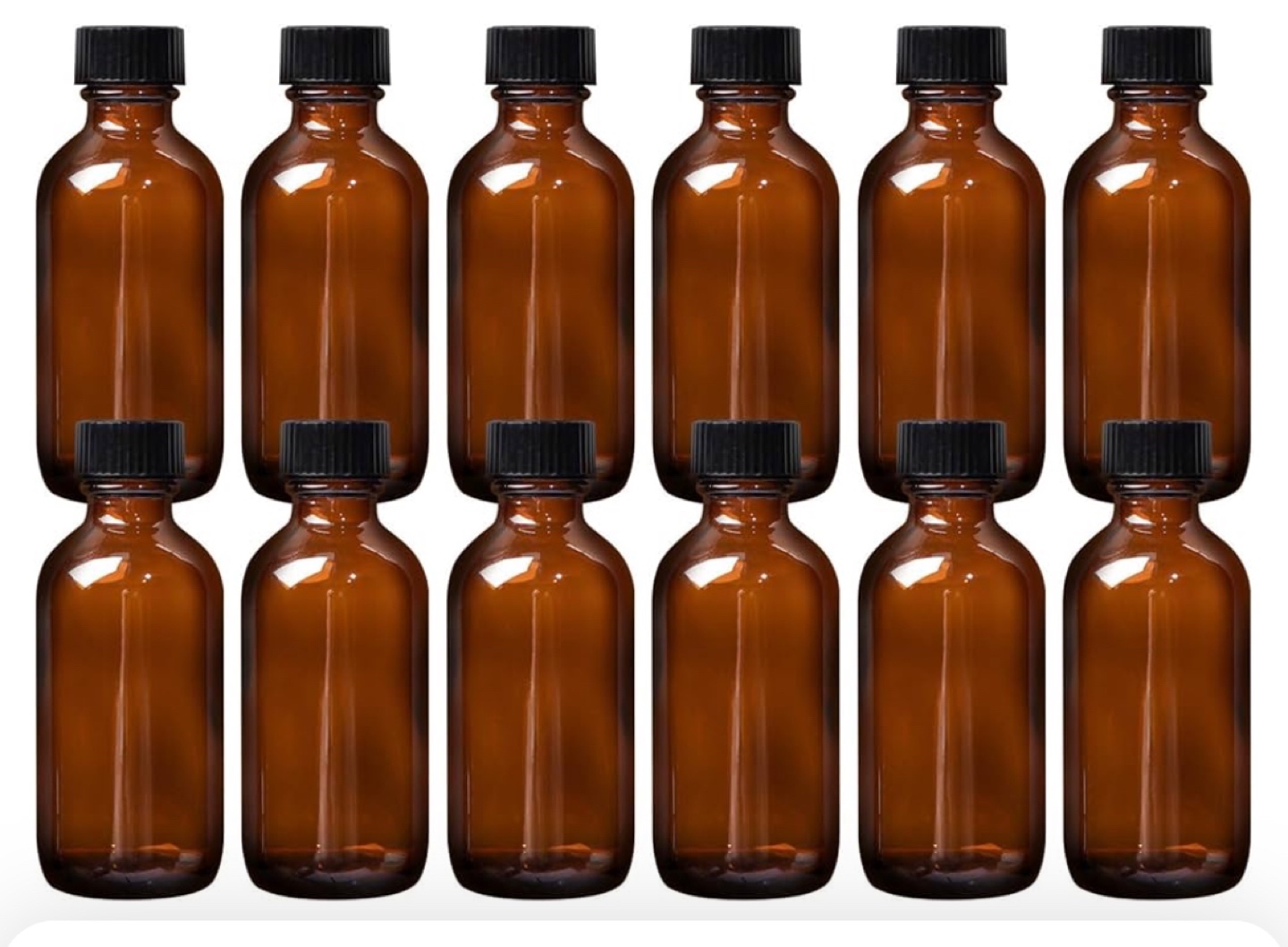 2pz/60ml 12-pack of Glass Amber Bottles - photo 5