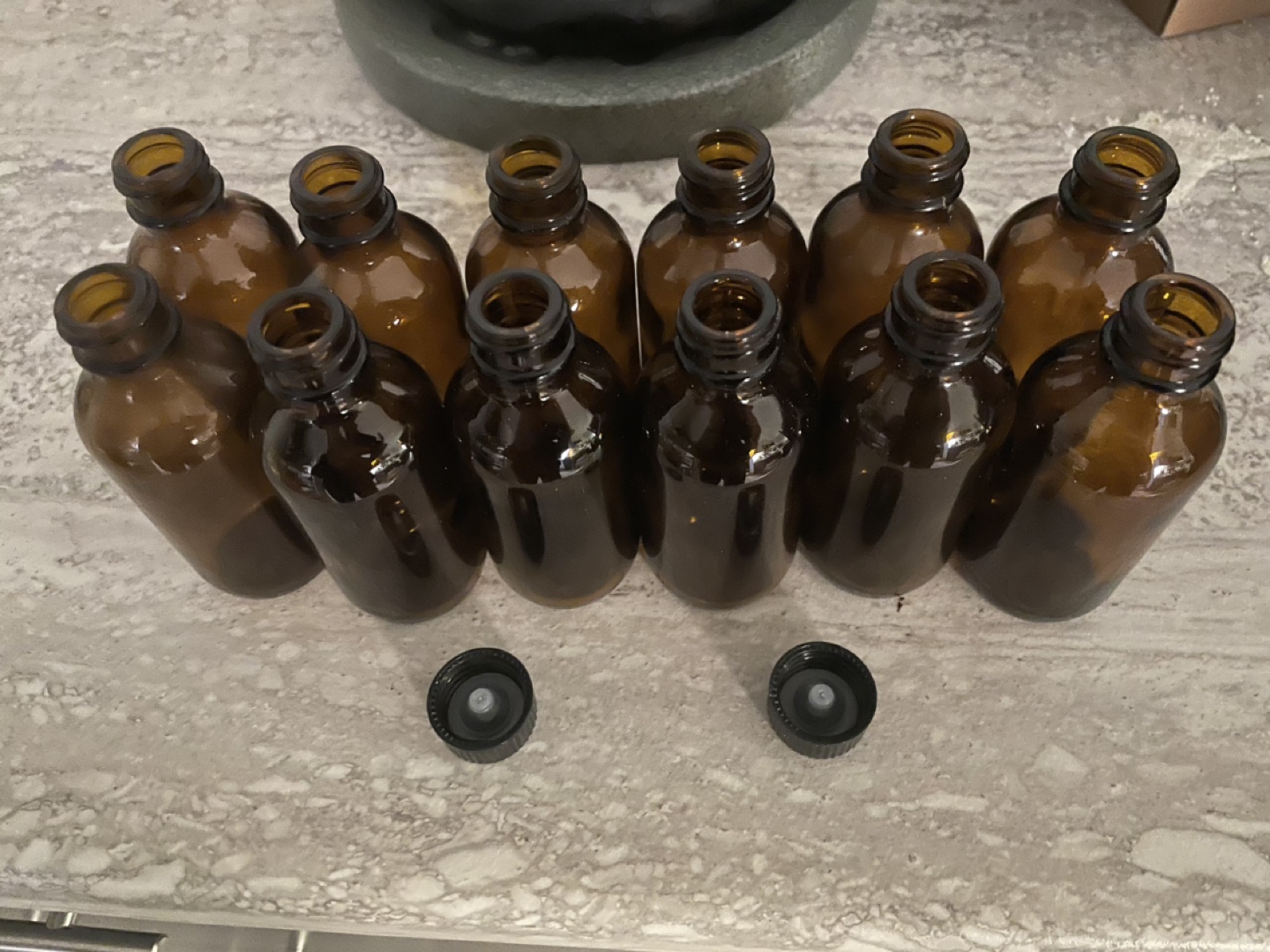 2pz/60ml 12-pack of Glass Amber Bottles - photo 2