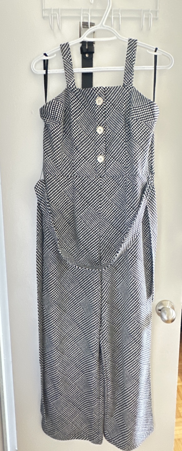 Black and White Patterned Jumpsuit