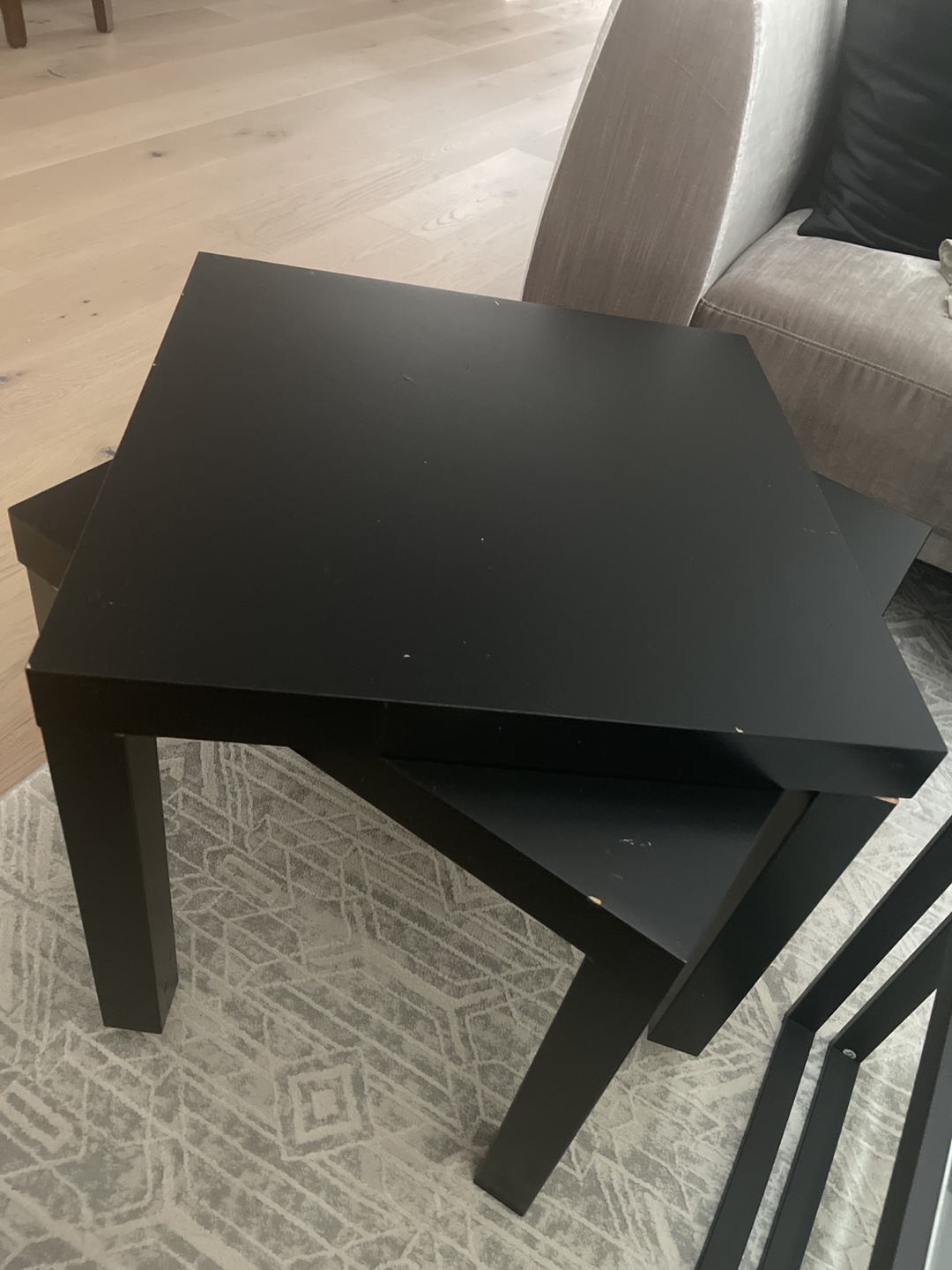 Black Nesting Coffee Tables