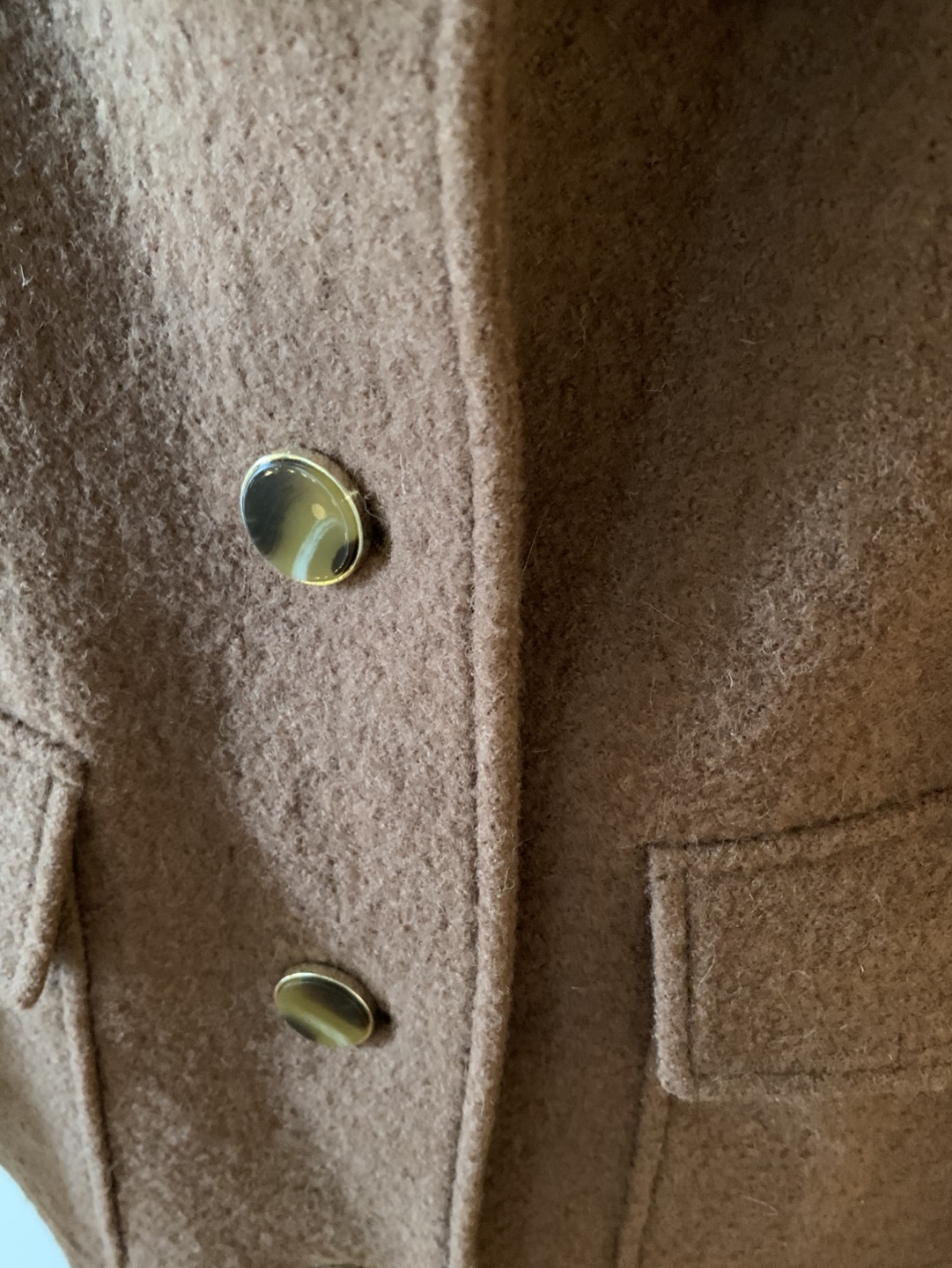 Club Monaco Brown Wool Jacket with Faux Fur Collar - photo 5
