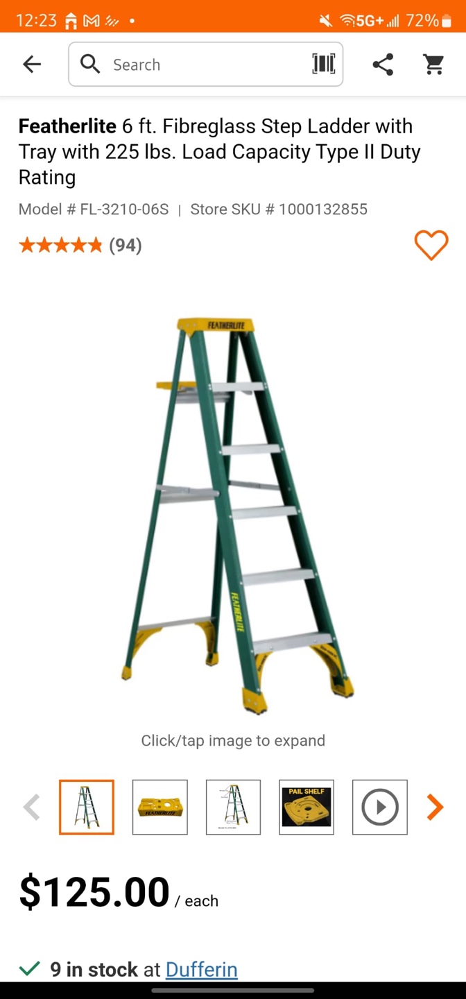 Featherlite 6 ft. Fiberglass Step Ladder with Tray - photo 5