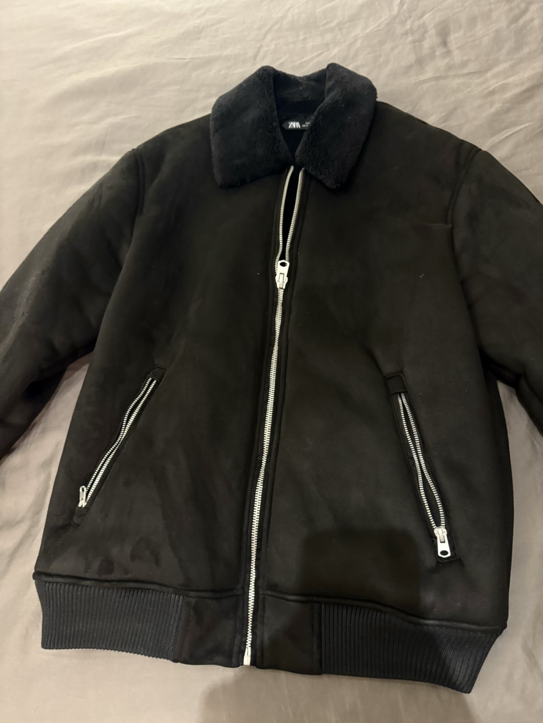 Zara Black Bomber Jacket - photo 4
