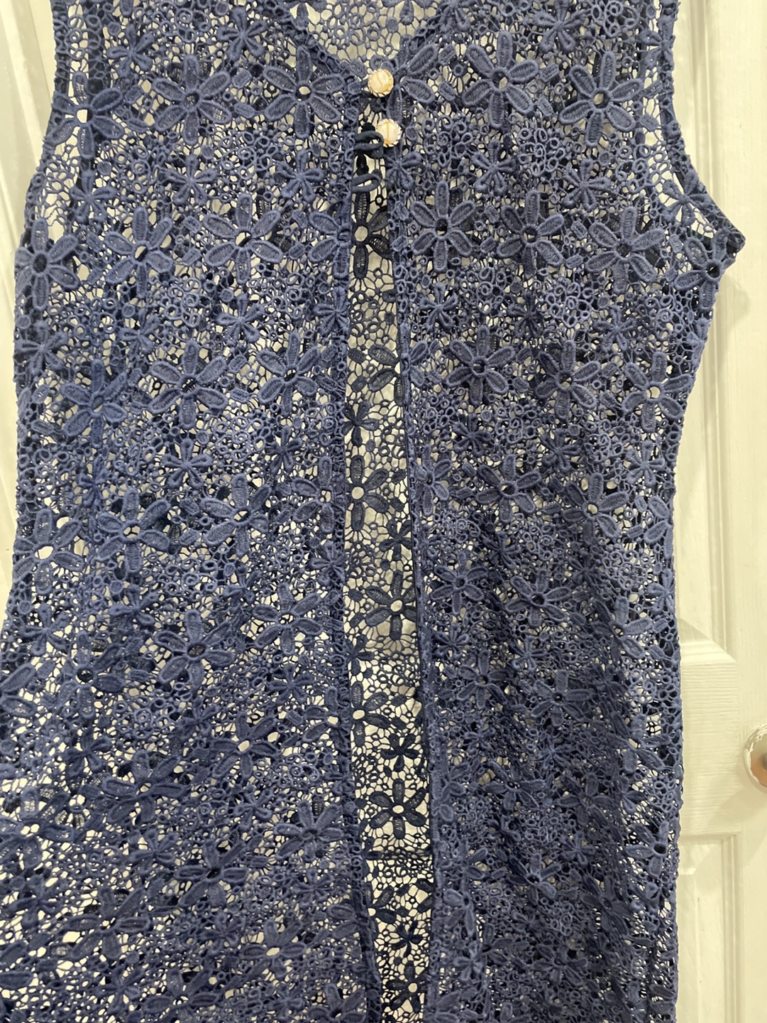 Navy Blue Crochet Cardigan - photo 2
