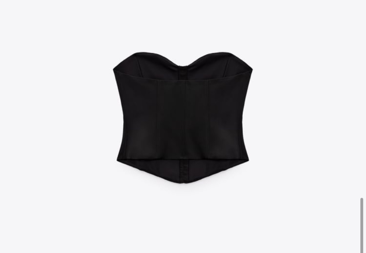 Zara Black Satin Corset Top - photo 2