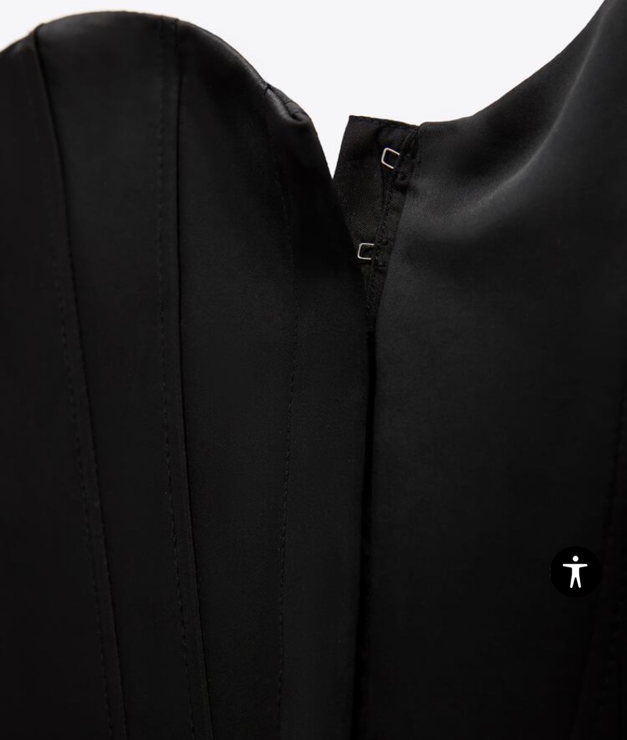 Zara Black Satin Corset Top - photo 3