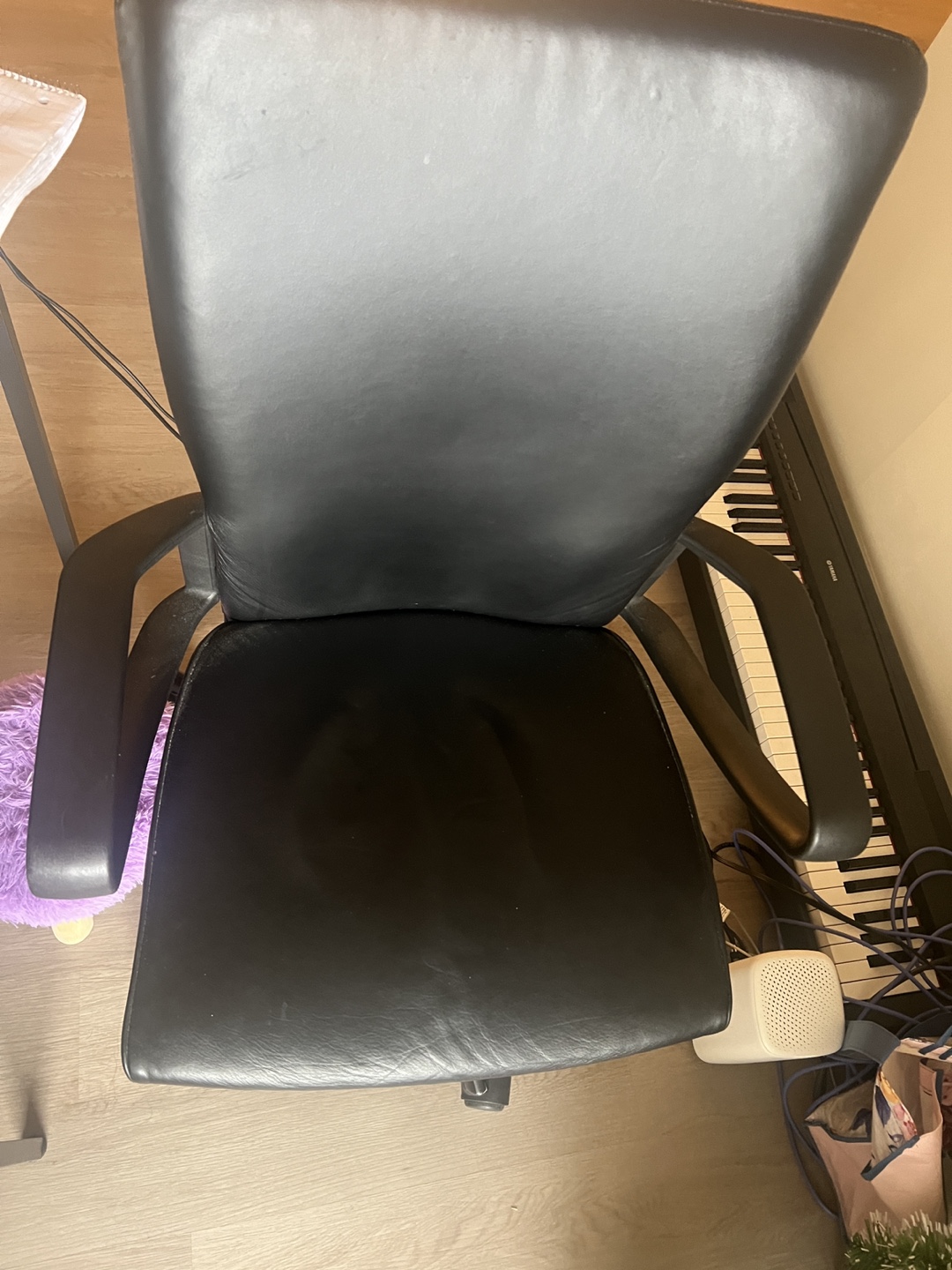 Black Leather Office Chair🧡 - photo 2