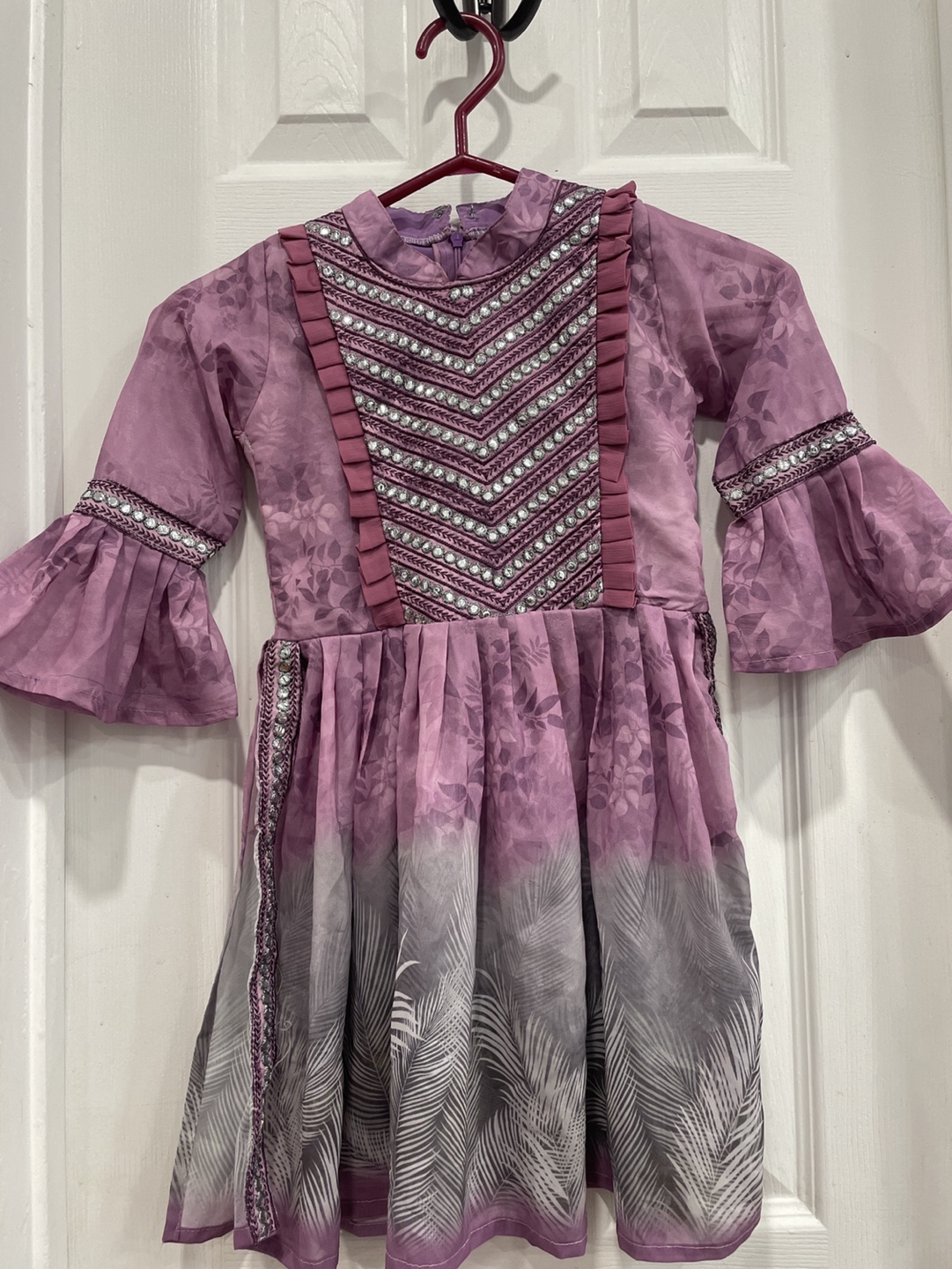 Girls' Purple Indian Suit