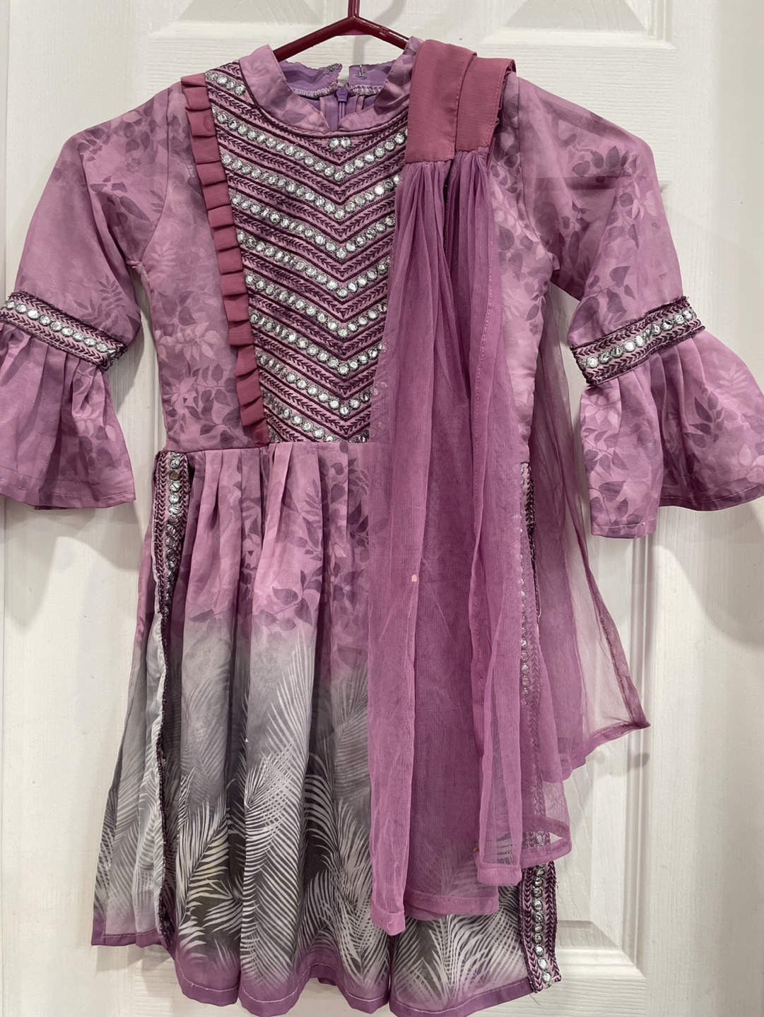 Girls' Purple Indian Suit - photo 2